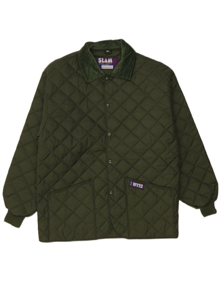 Jaqueta acolchoada masculina Slam UK 38 nylon verde médio