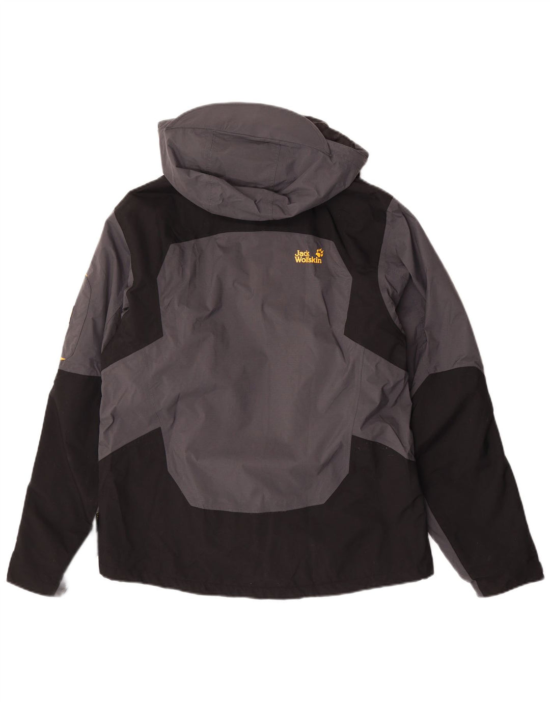 Jaqueta corta-vento masculina Jack Wolfskin UK 40/42 grande bloco cinza