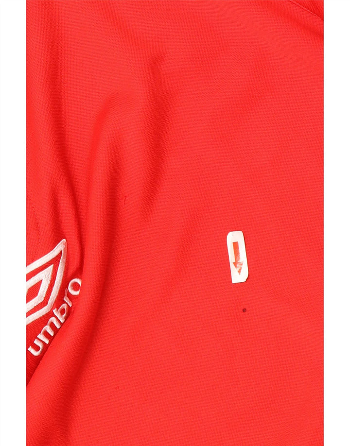 Moletom masculino Umbro com zíper e gola XL em poliéster vermelho