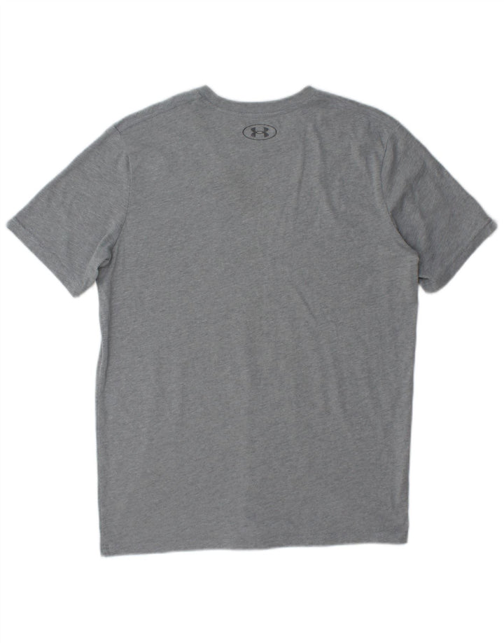 Camiseta gráfica masculina Under Armour pequena cinza