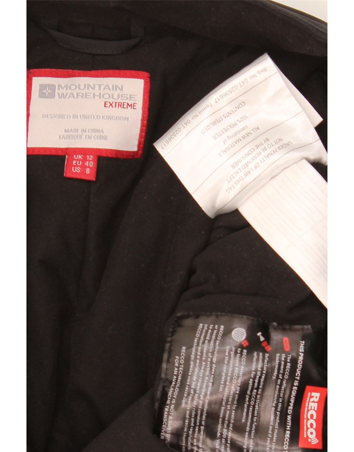 Calça de esqui feminina Mountain Warehouse UK 12 poliéster preto médio