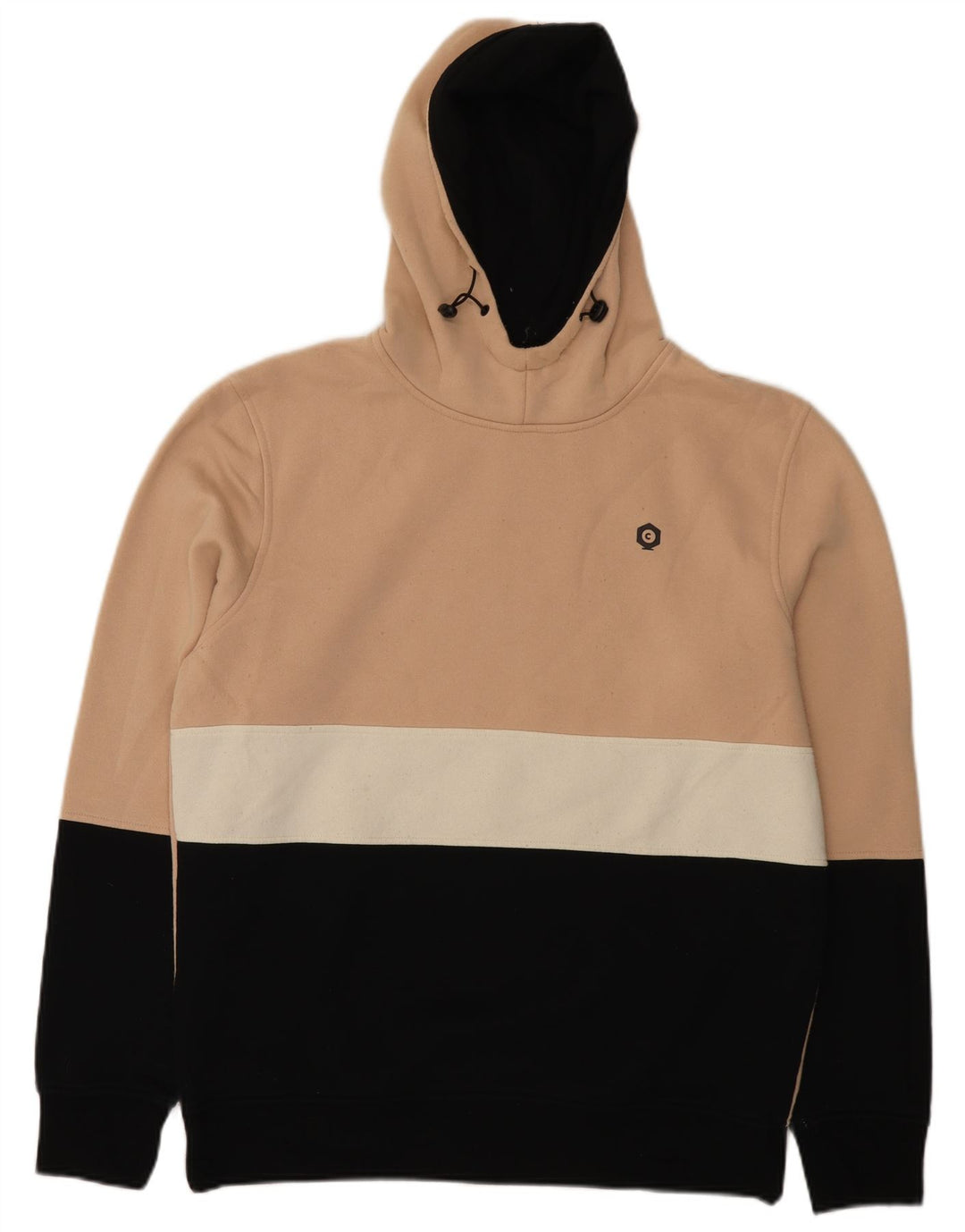 Jack & Jones moletom com capuz masculino XL bege colorblock poliéster