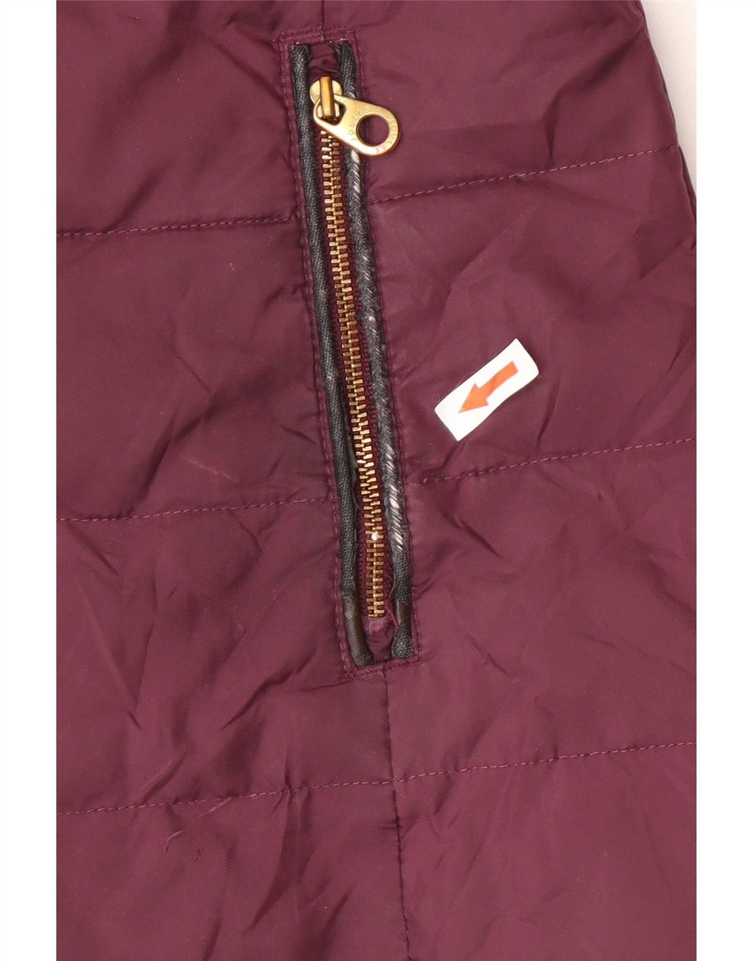 Casaco acolchoado com capuz feminino Joules UK 8 poliéster pequeno Borgonha