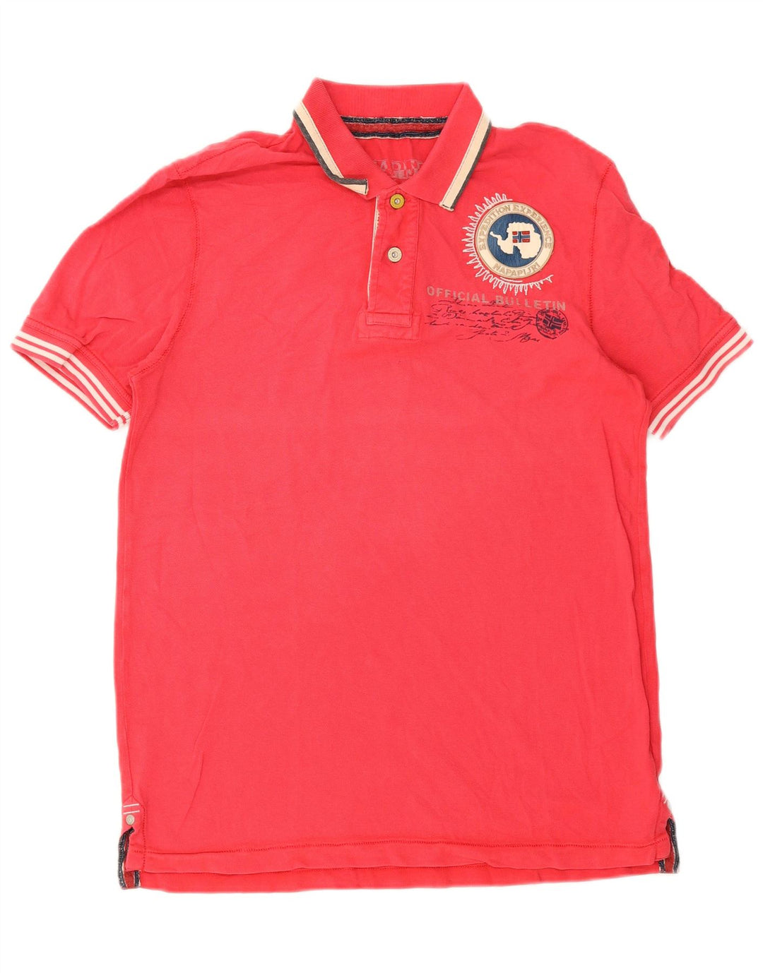 Camisa polo masculina Napapijri pequena vermelha