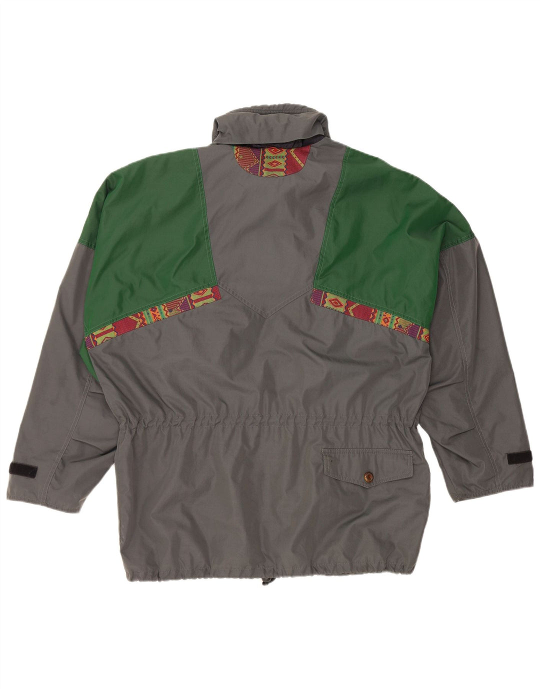 Jaqueta utilitária vintage masculina solta ajuste Reino Unido 38 poliamida cinza médio