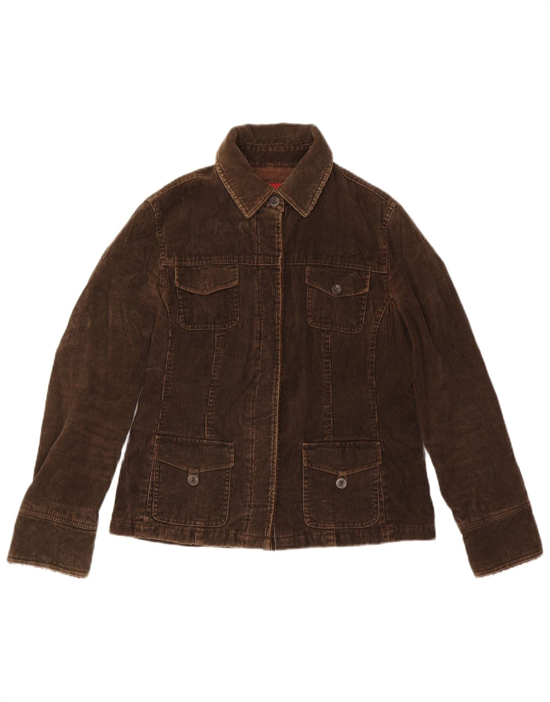 Jaqueta feminina de veludo MONSOON UK 10 algodão marrom pequeno