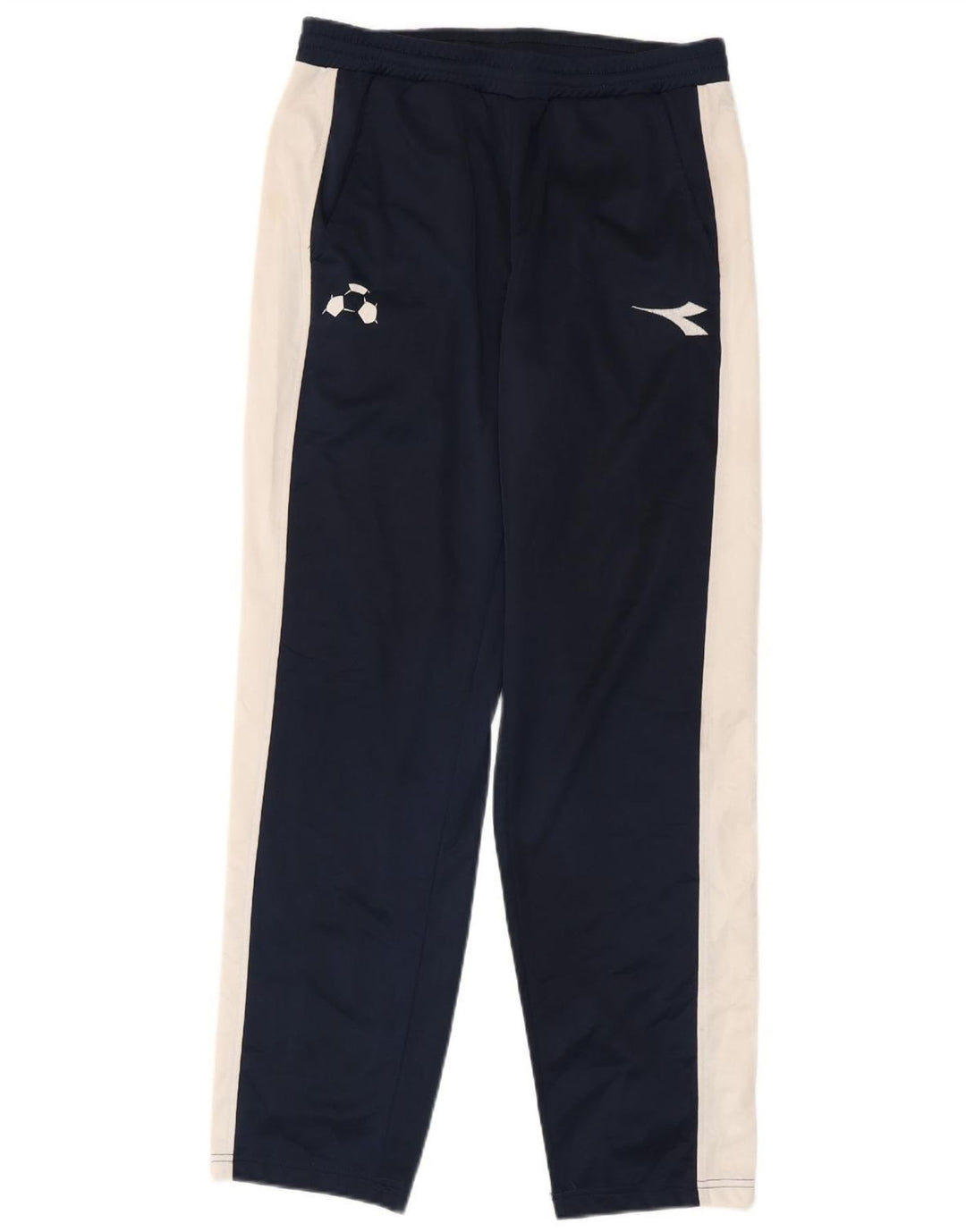 Calça de treino masculina Diadora médio azul marinho poliéster colorblock