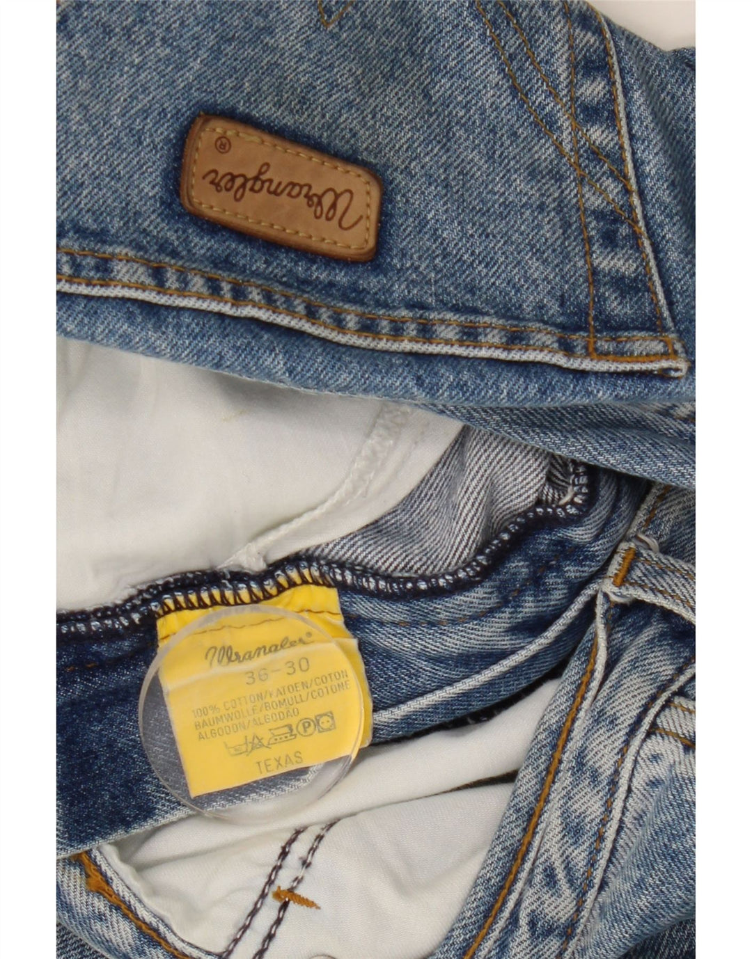 Wrangler Masculino Texas Straight Jeans W36 L30 Azul Algodão