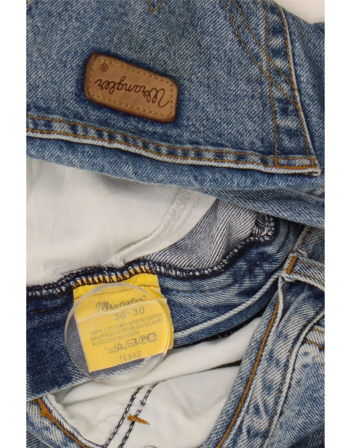Wrangler Masculino Texas Straight Jeans W36 L30 Azul Algodão