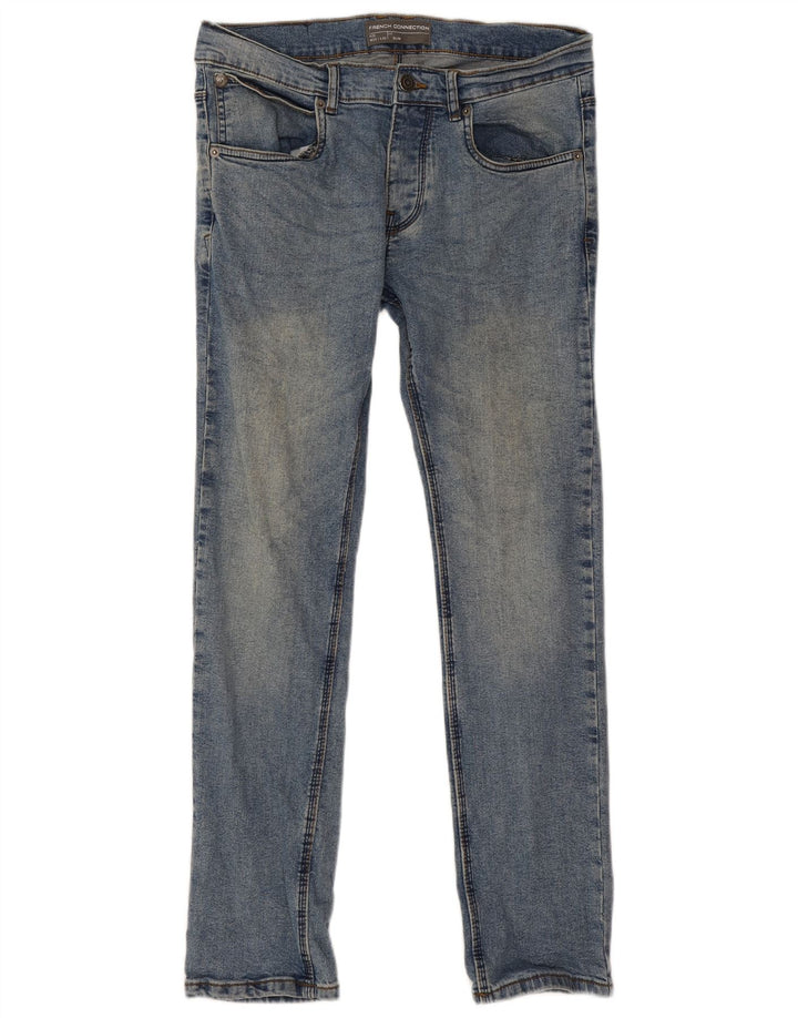 French Connection Masculino Slim Jeans W32 L32 Azul Algodão