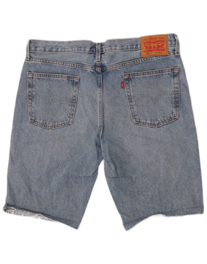 Shorts jeans masculino 511 Levi's W36 grande azul algodão