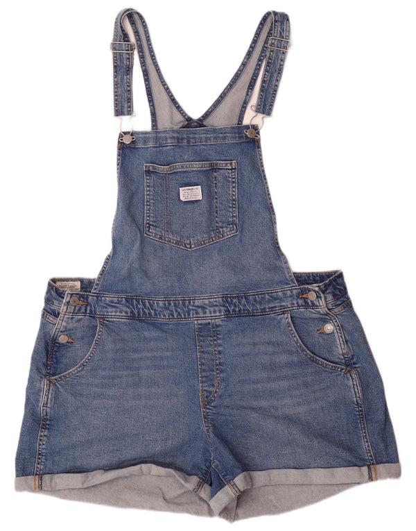 Shorts jeans feminino Levi's Dungarees US 20 3XL W40 azul algodão