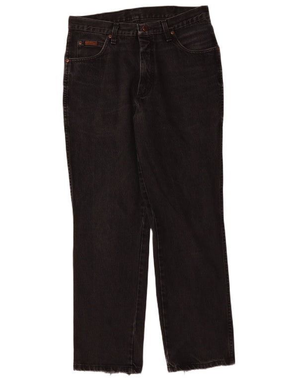Calça jeans reta masculina WRANGLER Comfort Fit W33 L30 algodão preto