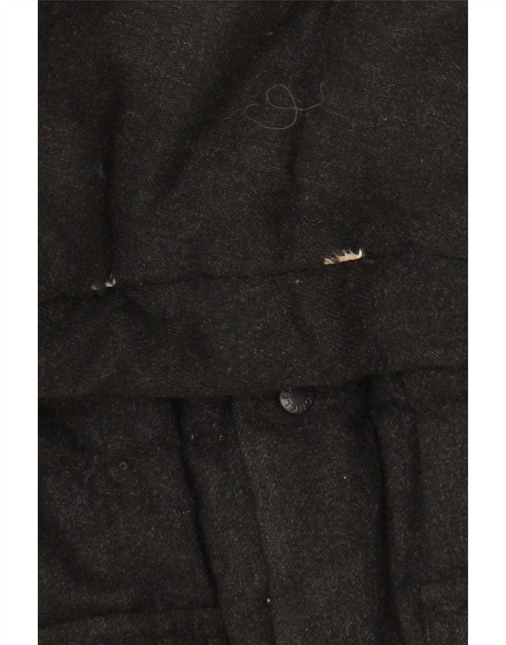 Jaqueta acolchoada com capuz masculina Moncler UK 36 pequena lã preta