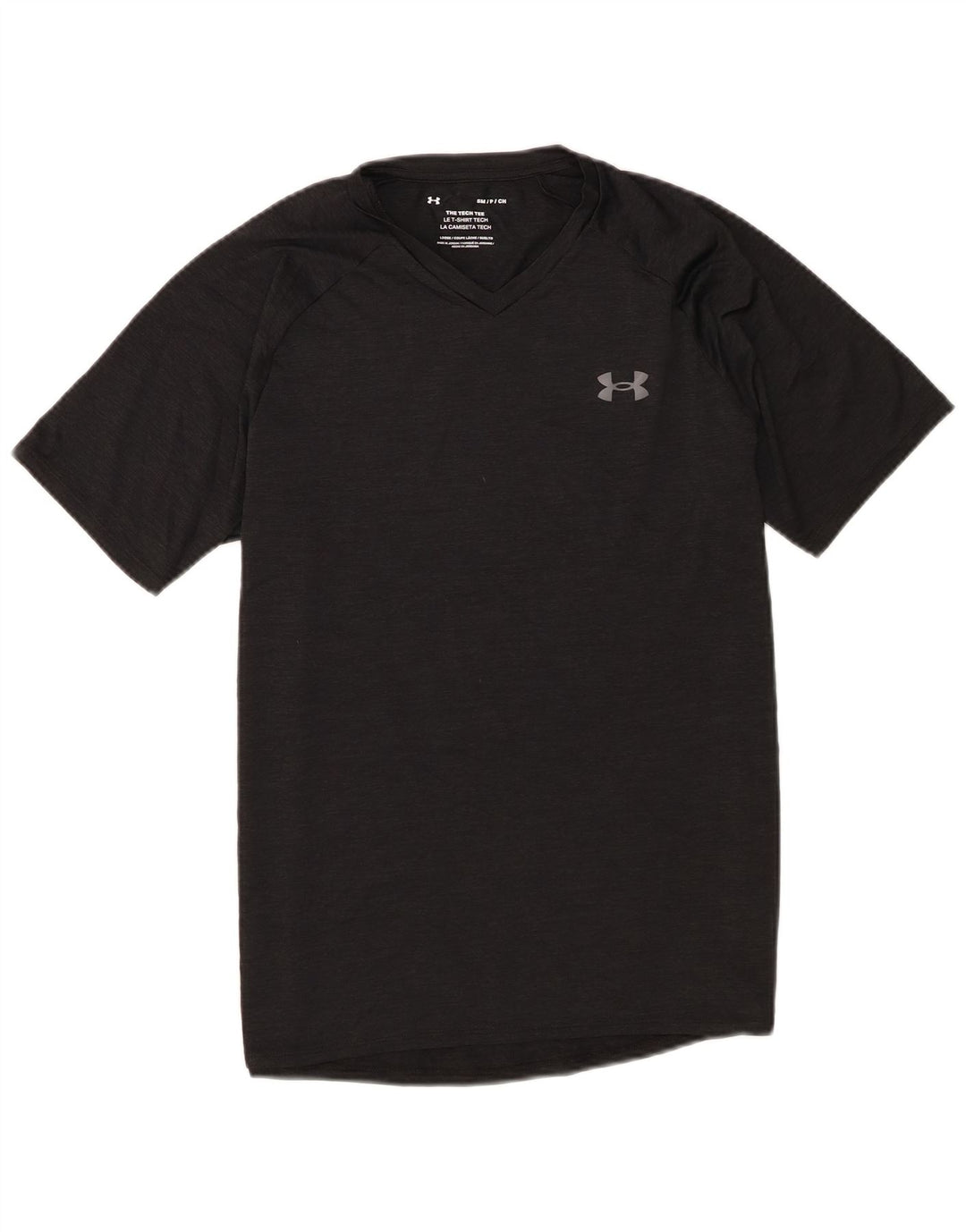 Camiseta masculina Under Armour pequena preta manchada
