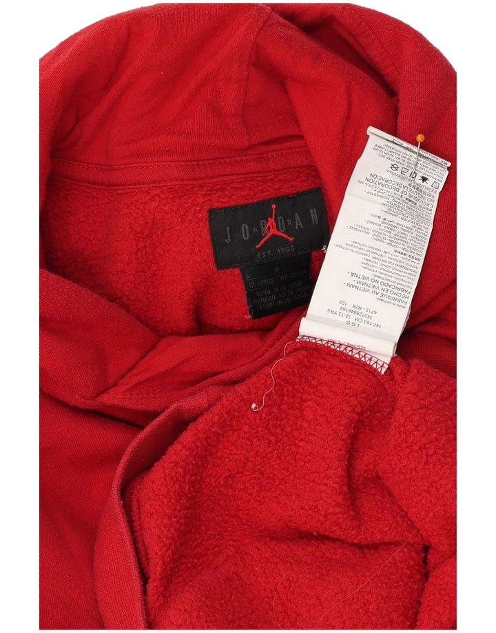 JORDAN Meninos moletom com capuz 12-13 anos grande algodão vermelho