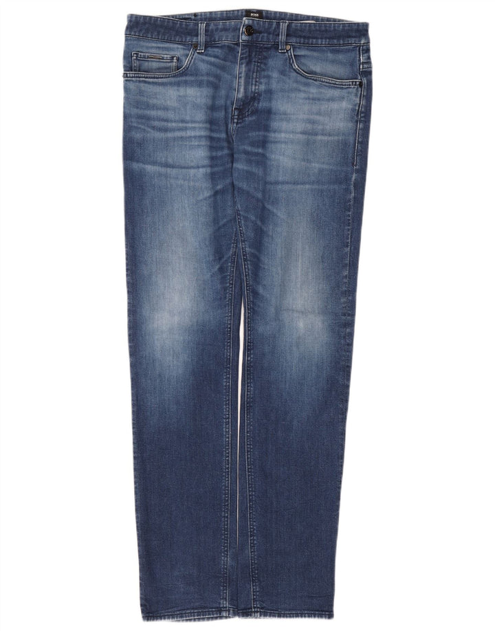 Hugo Boss Masculino Delaware Slim Jeans W34 L32 Azul Algodão