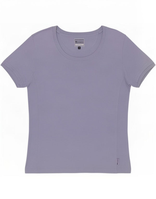 Camiseta feminina Champion Easy Fit Top UK 18 XL algodão roxo