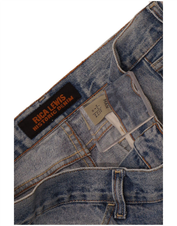 Rica Lewis Calça jeans reta masculina W33 L28 azul