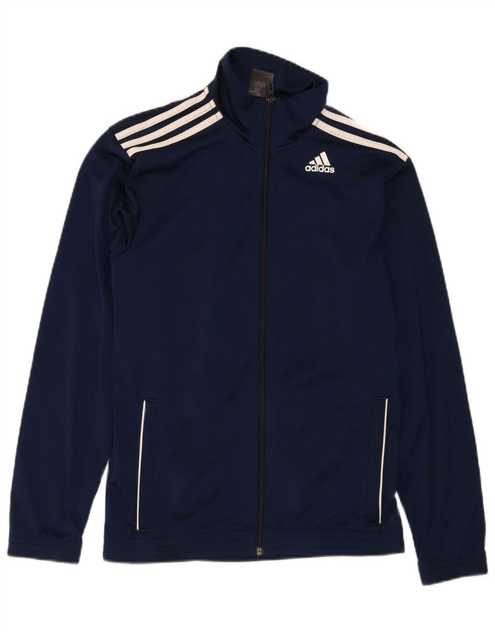 Adidas Mens Tracksuit Top Jacket UK 34/36 Pequeno Azul Marinho Poliéster