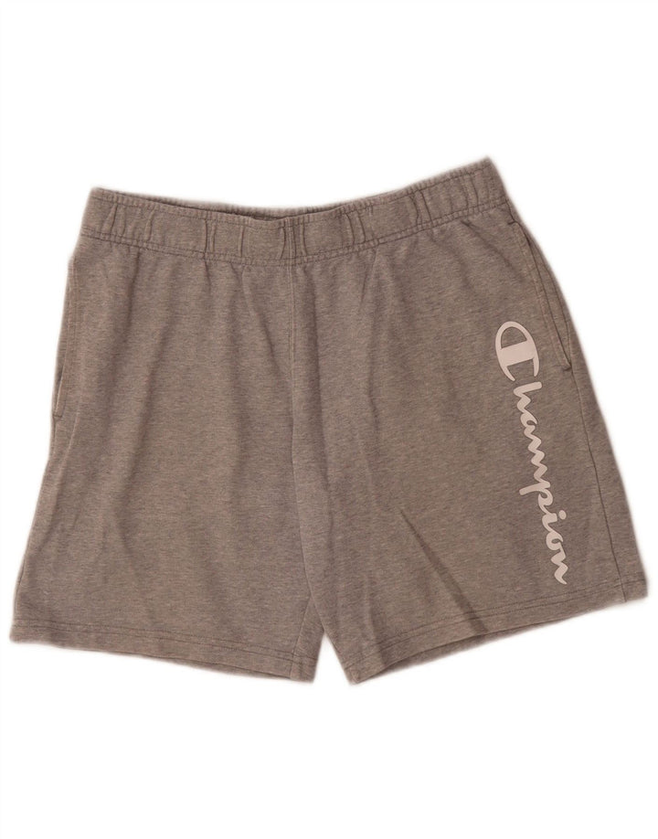 Shorts esportivos gráficos masculinos Champion grande algodão manchado cinza