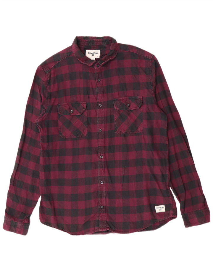 Camisa masculina de flanela Billabong XL marrom algodão guingão