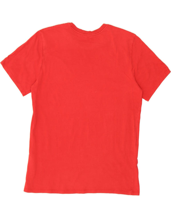 Camiseta gráfica masculina NIKE Top médio algodão vermelho