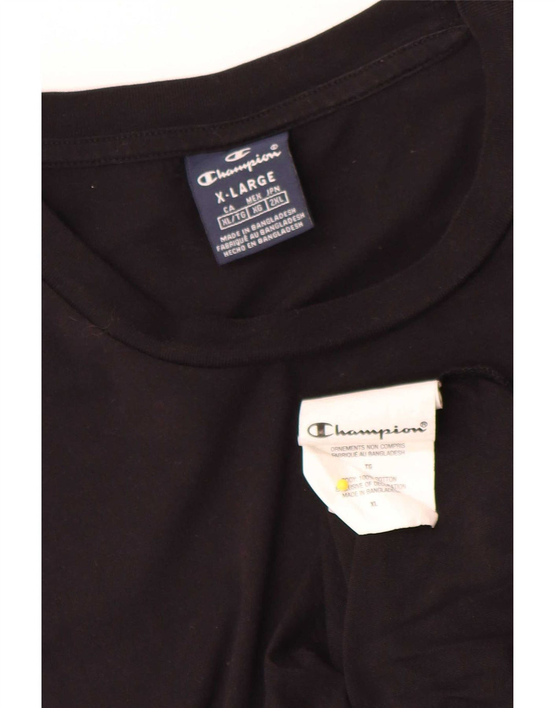 Camiseta masculina Champion Top XL algodão preto