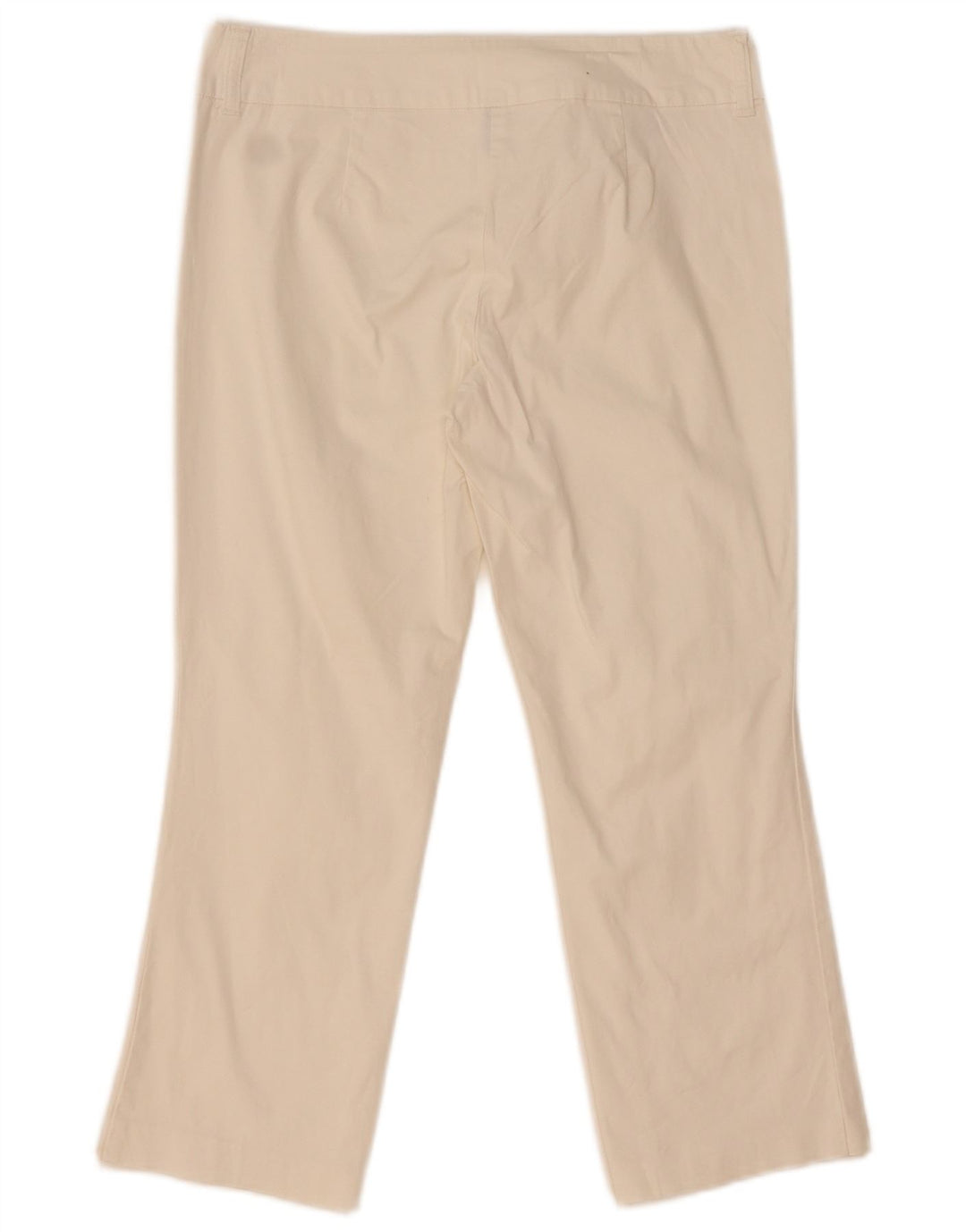 Calça capri feminina Benetton IT 44 médio W31 L22 algodão branco
