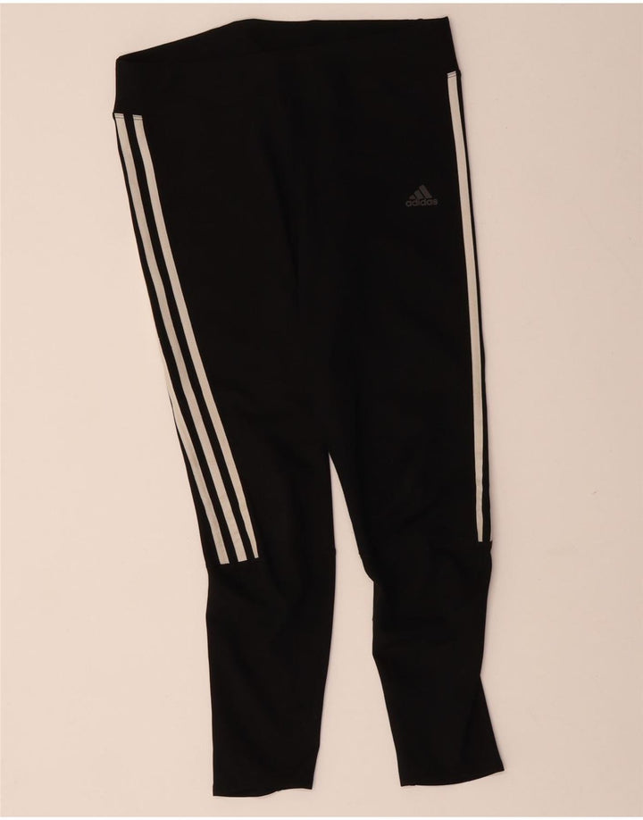 ADIDAS Womens Climalite Leggings UK 12/14 Médio Preto Poliéster
