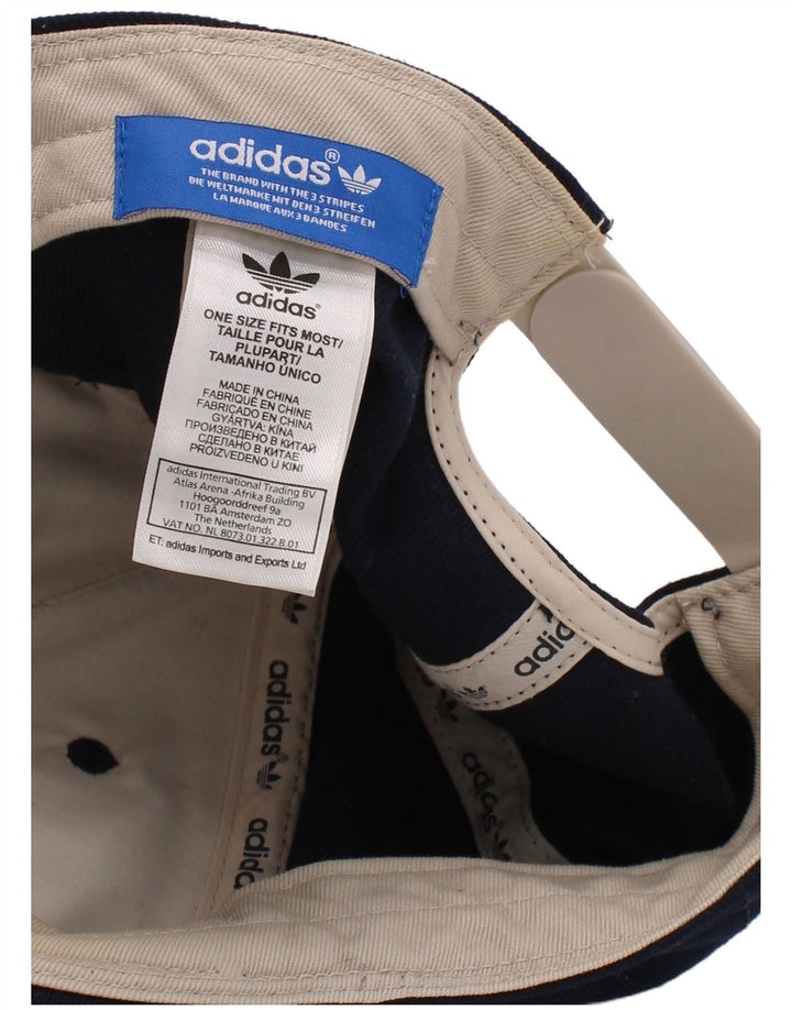 Boné de beisebol gráfico masculino Adidas tamanho único azul marinho colorblock poliéster