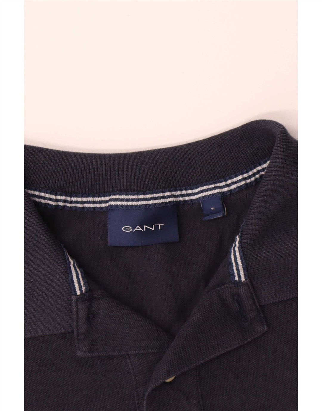 Camisa polo masculina Gant pequena algodão azul marinho