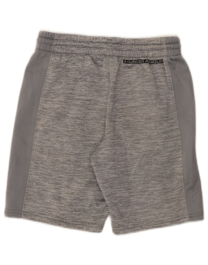 Shorts esportivos gráficos Under Armour Boys 9-10 anos cinza médio manchado