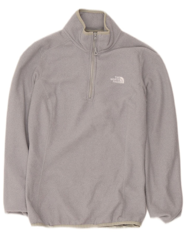 Suéter de lã feminino The North Face com zíper e gola UK 6 XS cinza poliéster