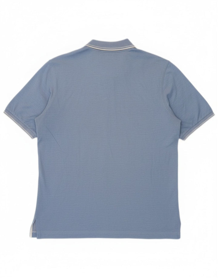 Camisa polo masculina Paul & Shark média azul manchada