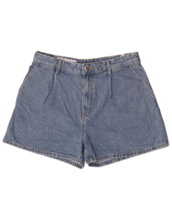 Zara Shorts jeans feminino médio W30 algodão azul