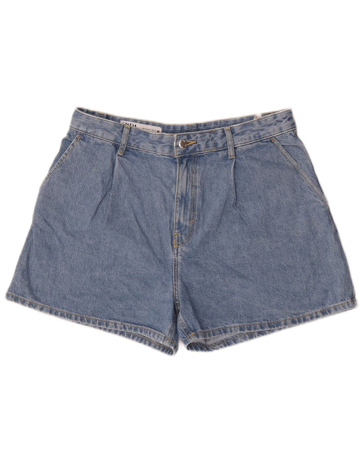 Zara Shorts jeans feminino médio W30 algodão azul