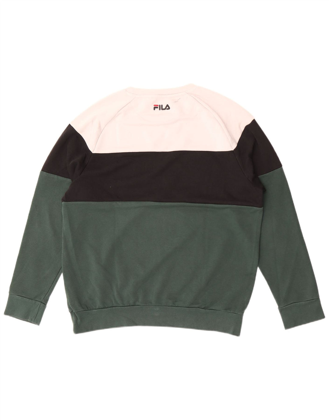Fila moletom gráfico masculino jumper XL verde colorblock