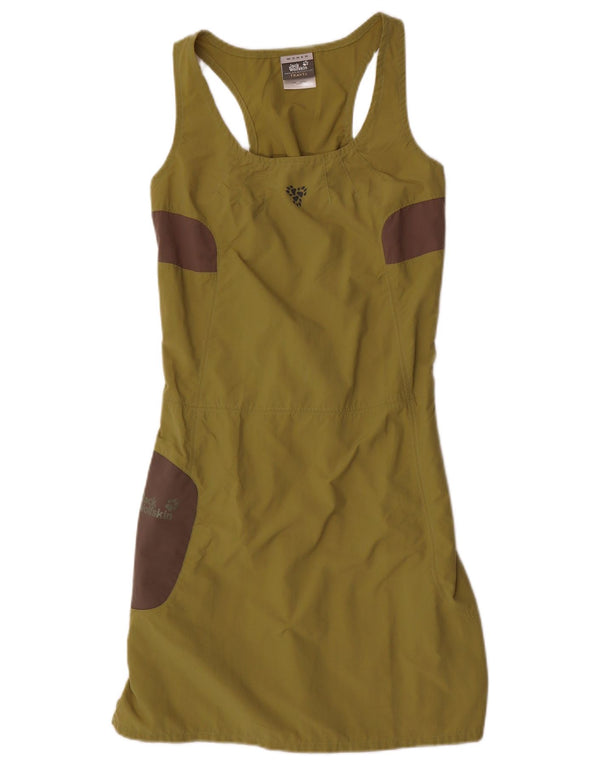 Vestido camiseta feminino Jack Wolfskin Reino Unido 8/10 pequeno cáqui poliamida