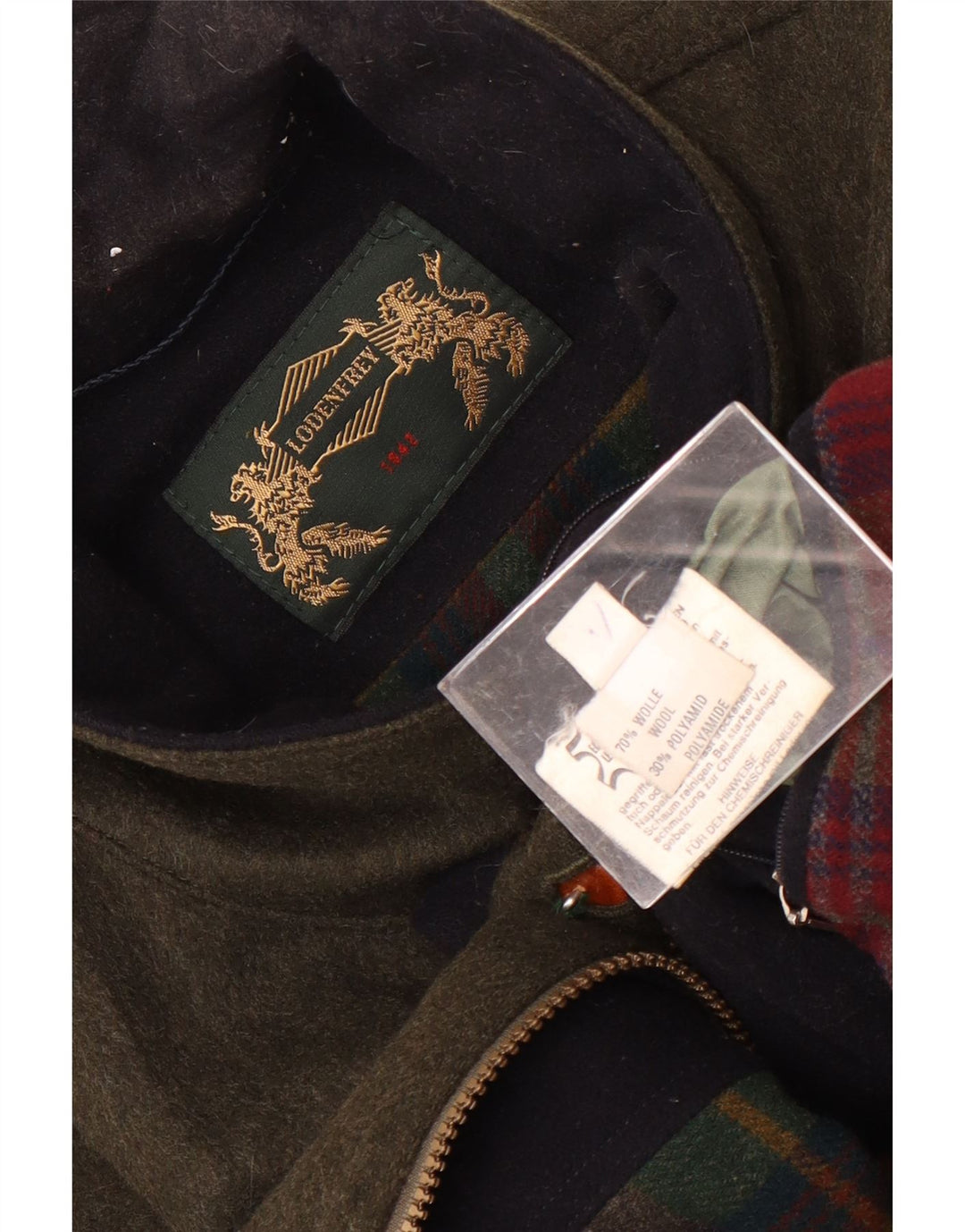 Jaqueta utilitária masculina LODENFREY IT 50 grande lã verde