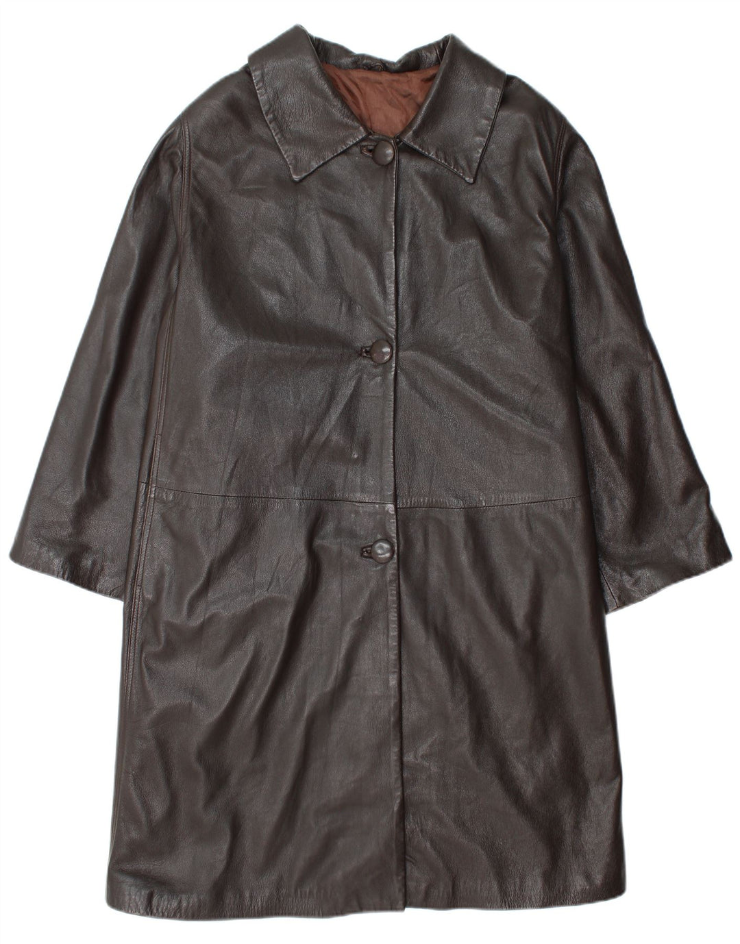 Casaco feminino de couro superdimensionado Conbipel IT 48 XL couro marrom