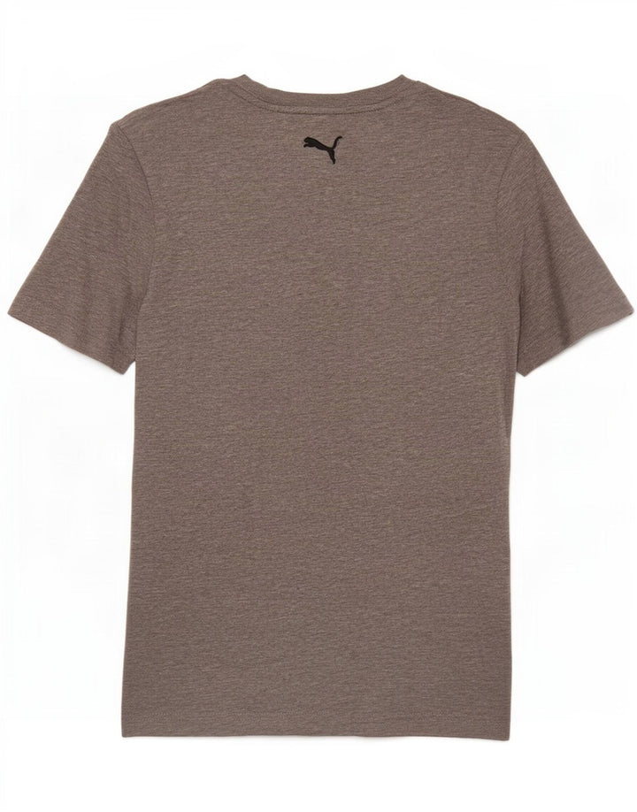 Puma Mens Graphic T-Shirt Top Pequeno Cinza Salpicado