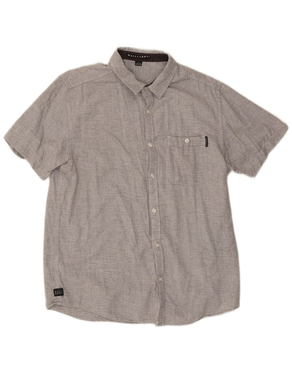 Camisa masculina de manga curta Billabong grande algodão cinza