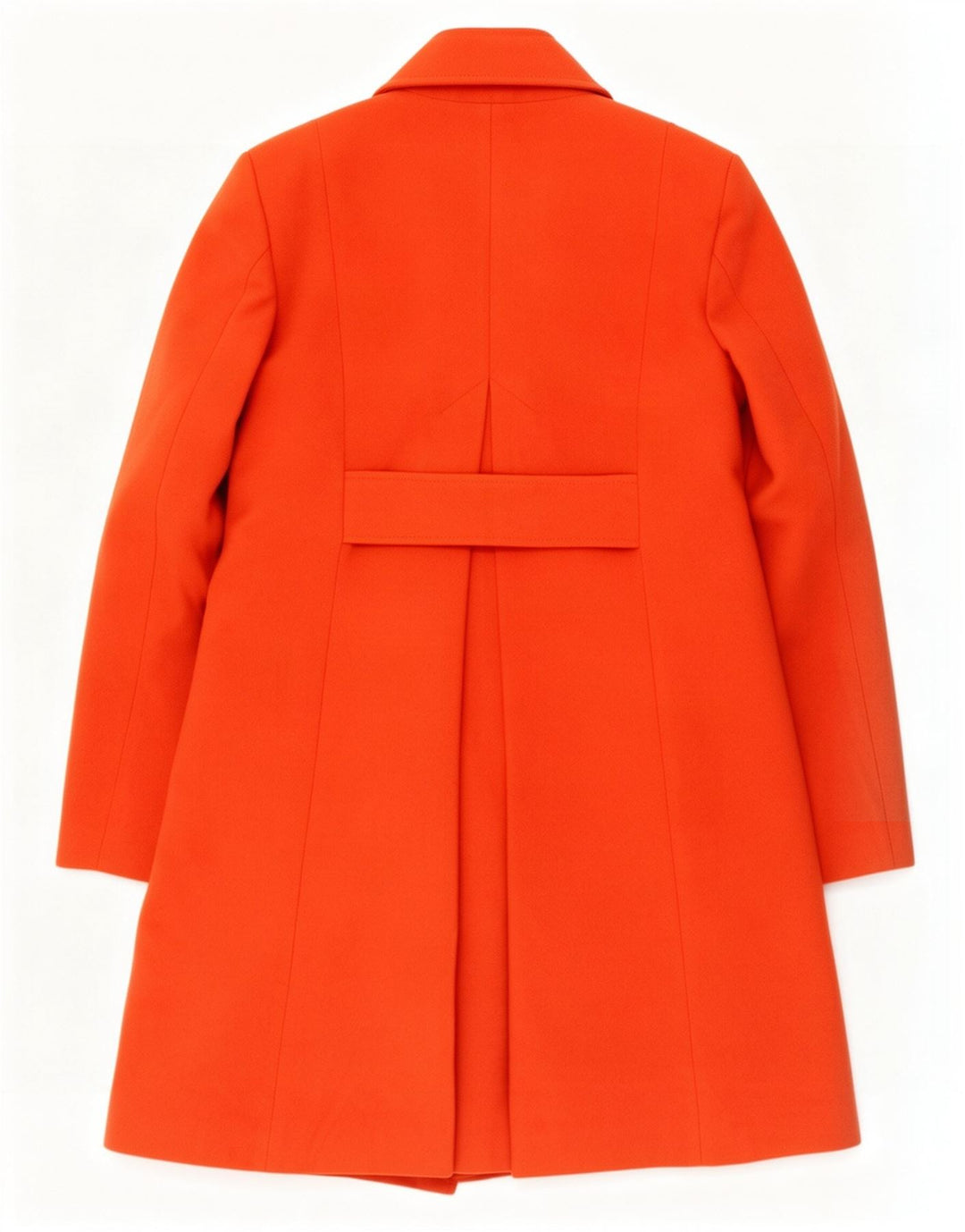 Casaco feminino Marks & Spencer com peito duplo Reino Unido 10 pequeno poliéster vermelho