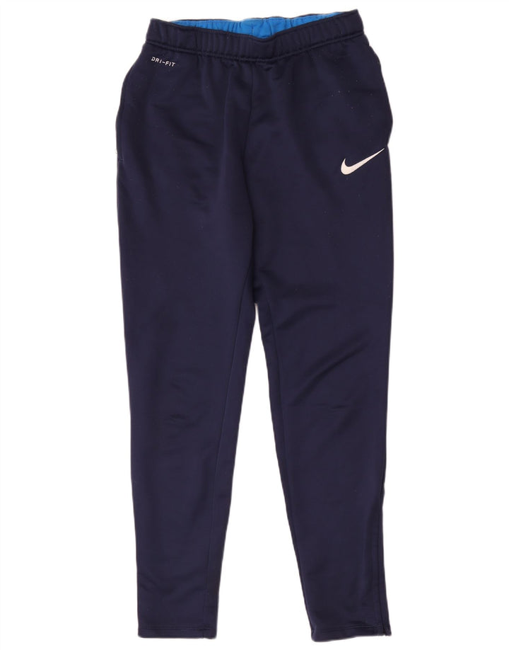 Calça de treino masculina Nike Dri Fit médio azul marinho poliéster