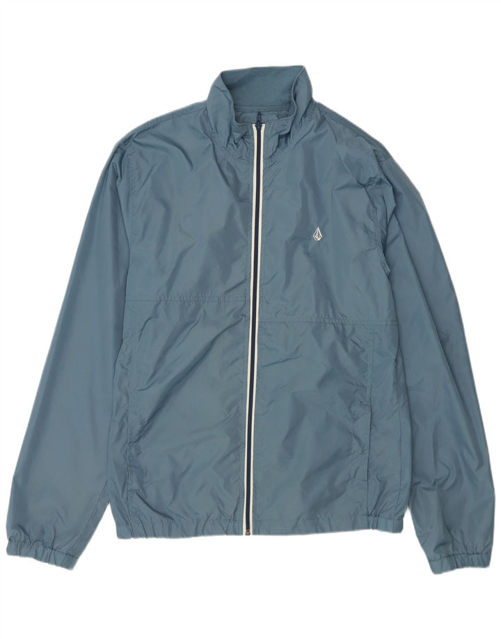 Jaqueta de chuva masculina Volcom UK 38 nylon azul médio