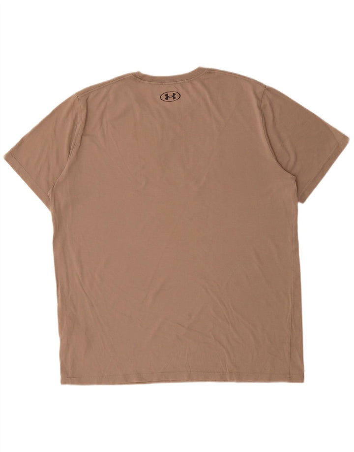 Camiseta gráfica masculina UNDER ARMOUR XL algodão marrom