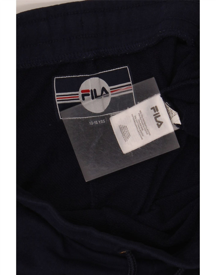 Shorts esportivos gráficos FILA meninos 13-14 anos azul marinho poliéster