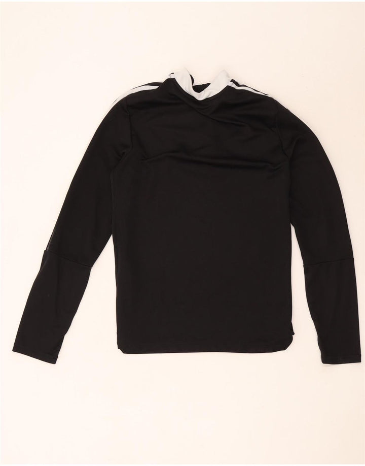 Adidas Meninos Aeroready Zip Neck Pullover Treino Top 13-14 Anos Preto