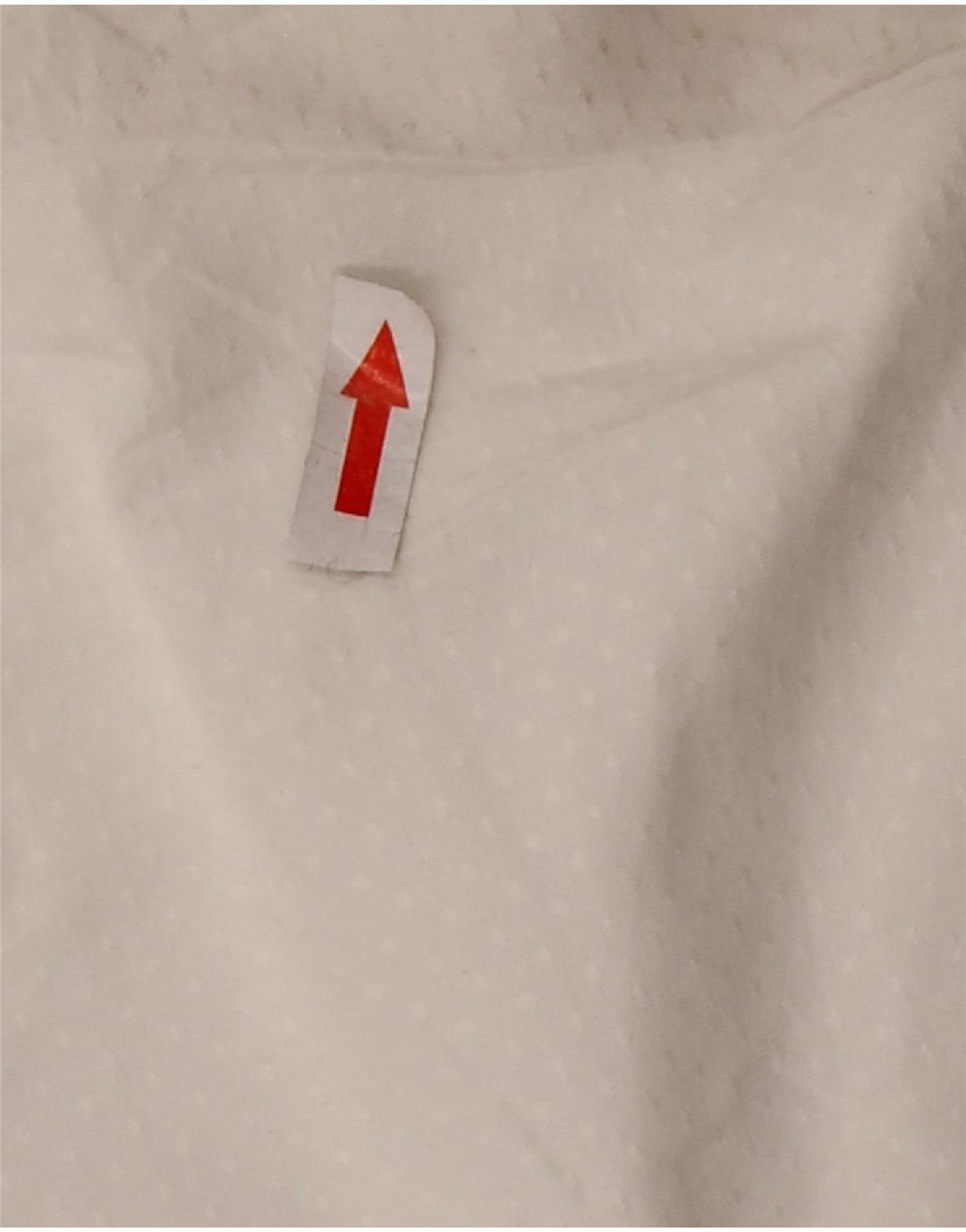 Blusa feminina EDDIE BAUER Reino Unido 10 pequena branca manchada de nylon